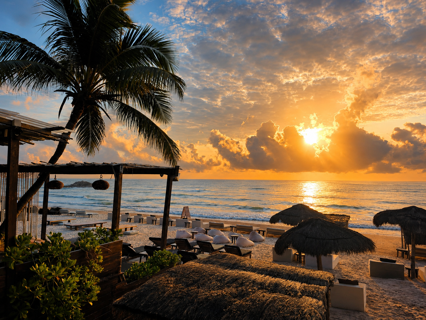 Beach club sunrise