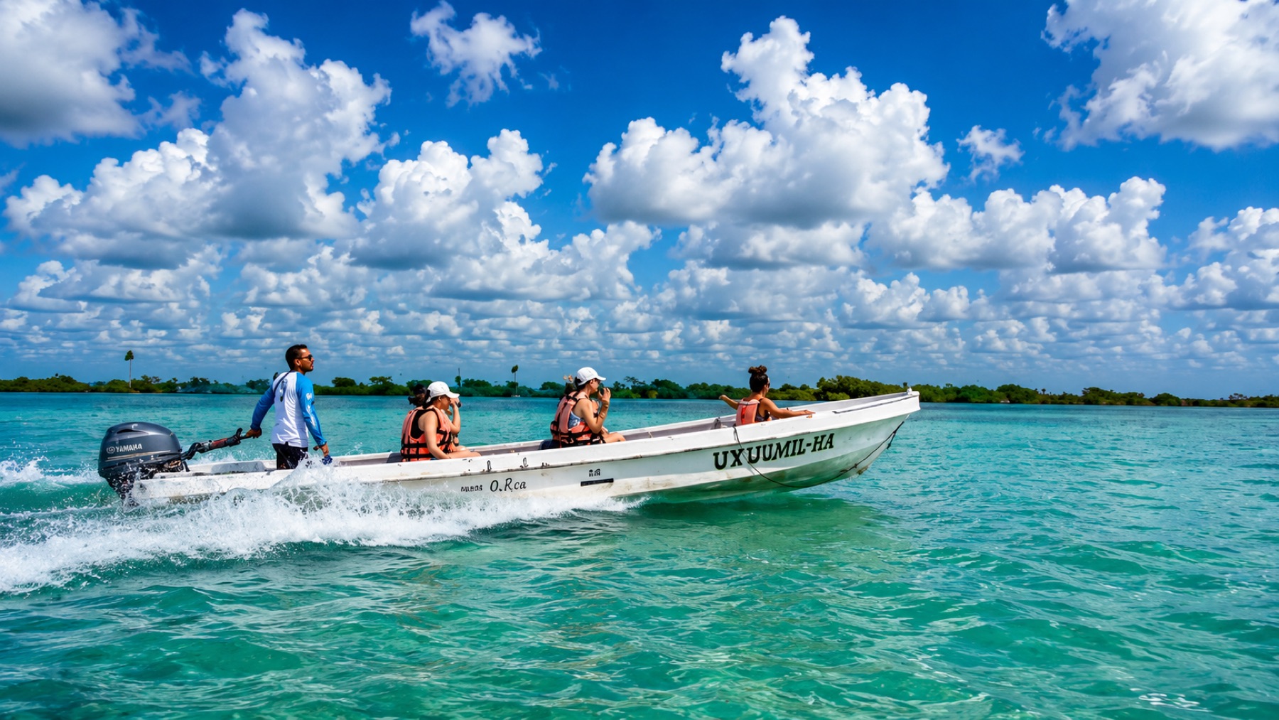 Excursion by boat through the lagoon