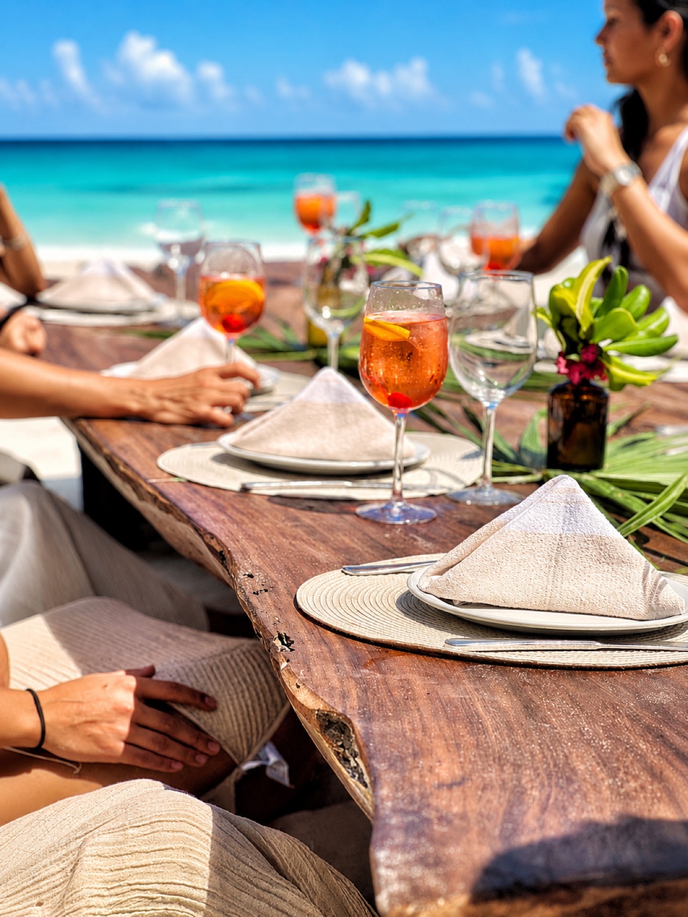 Beach dining at Amansala